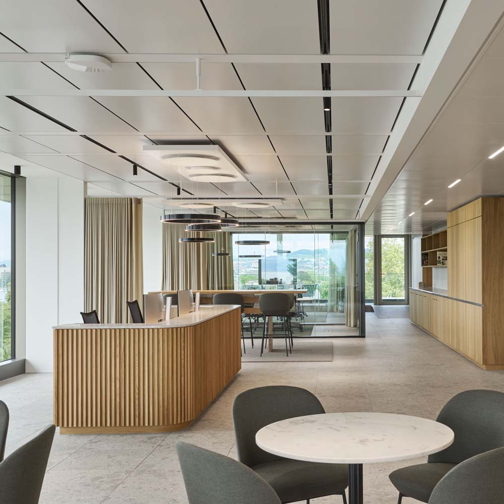 Banken und Finanzen. Arbeitswelten. Buero. Empfangsraum. Family Office - MACH Architektur.